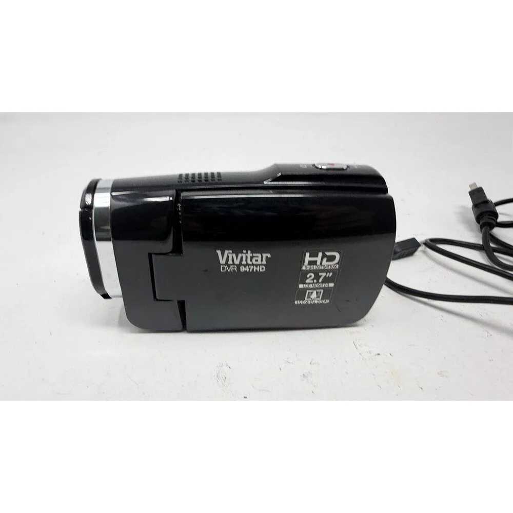 Vivitar DVR 947HD High Definition Compact Camcorder Black Tested
